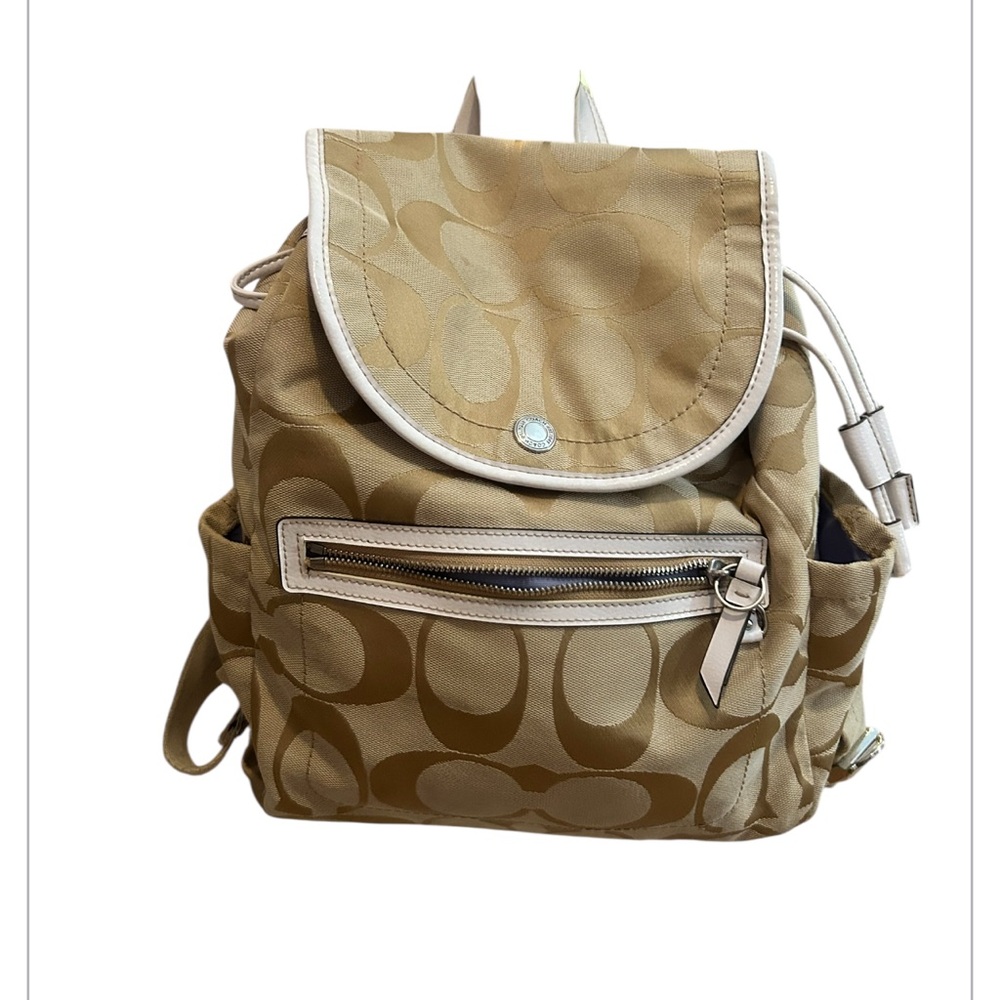 Coach canvas & leather backpack